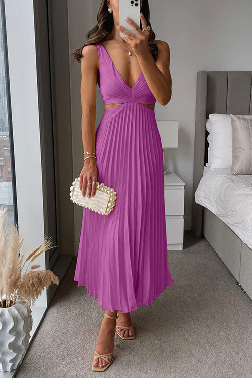 Plissiertes Maxikleid für Damen