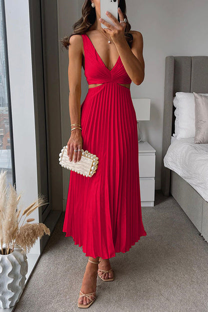 Plissiertes Maxikleid für Damen