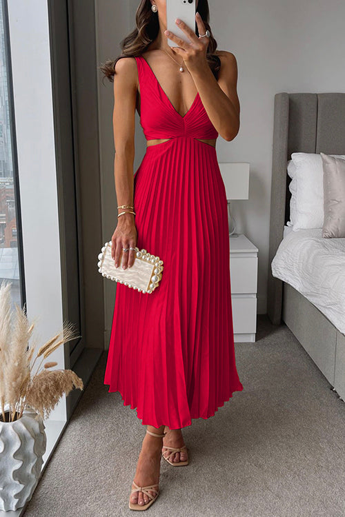 Plissiertes Maxikleid für Damen