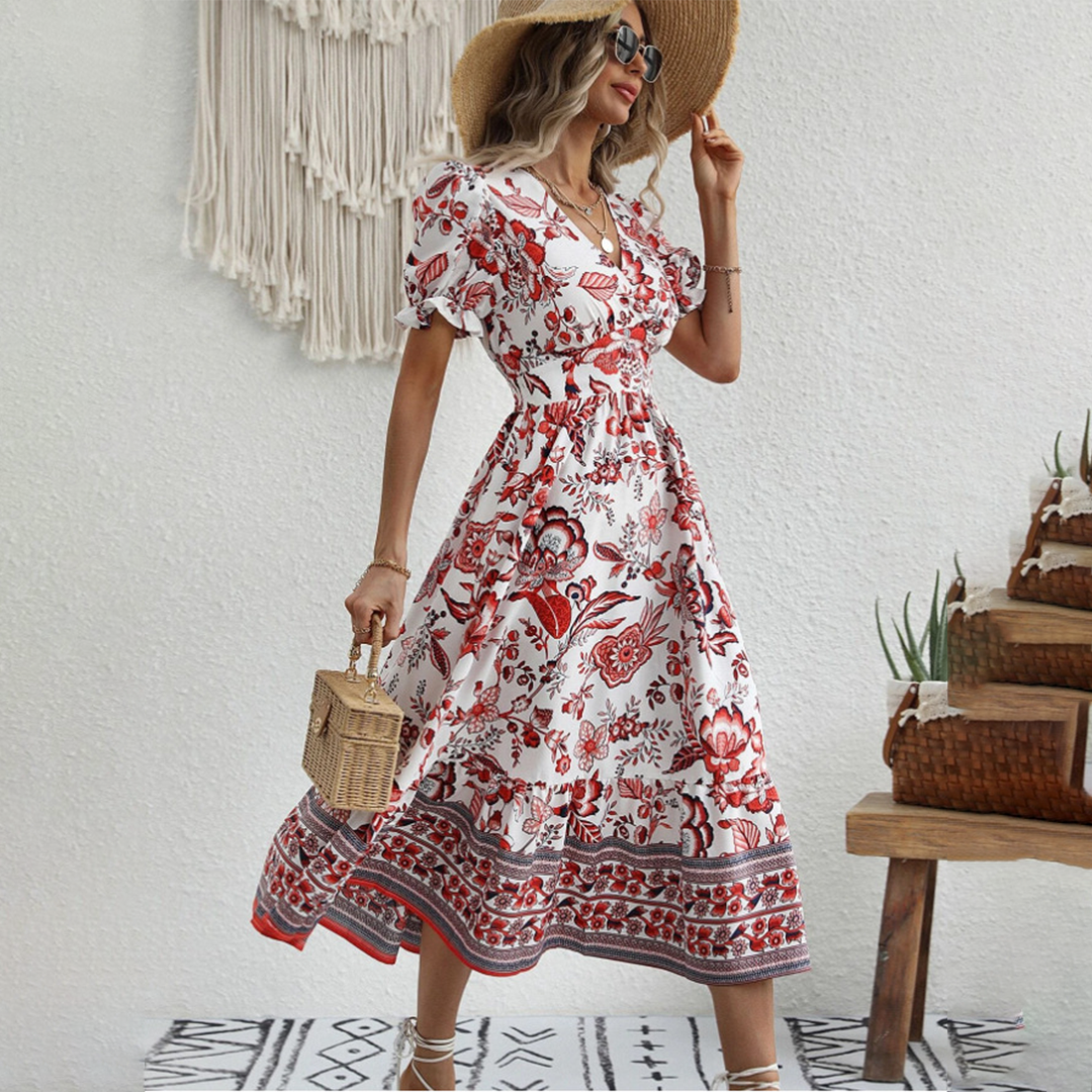 Elegantes Blumenkleid