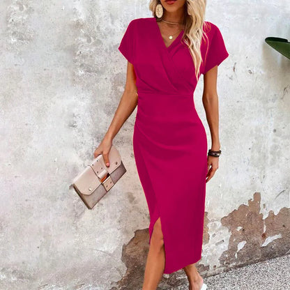 Luftiges Sommerkleid mit Taillenband und Knopfleiste