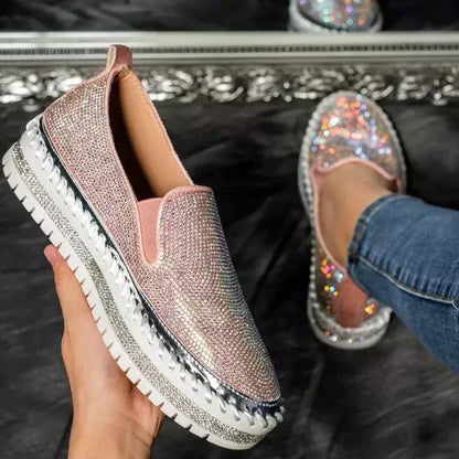 Luxuriöse Slipper mit funkelnden Details für Damen