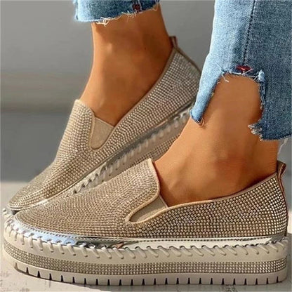 Luxuriöse Slipper mit funkelnden Details für Damen