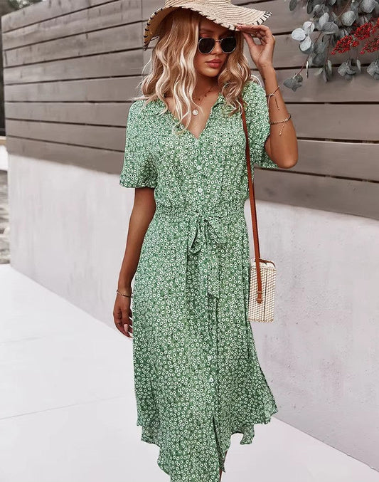 Luftige Maxi-Jurk mit Blumenprint und Bohemian Flair