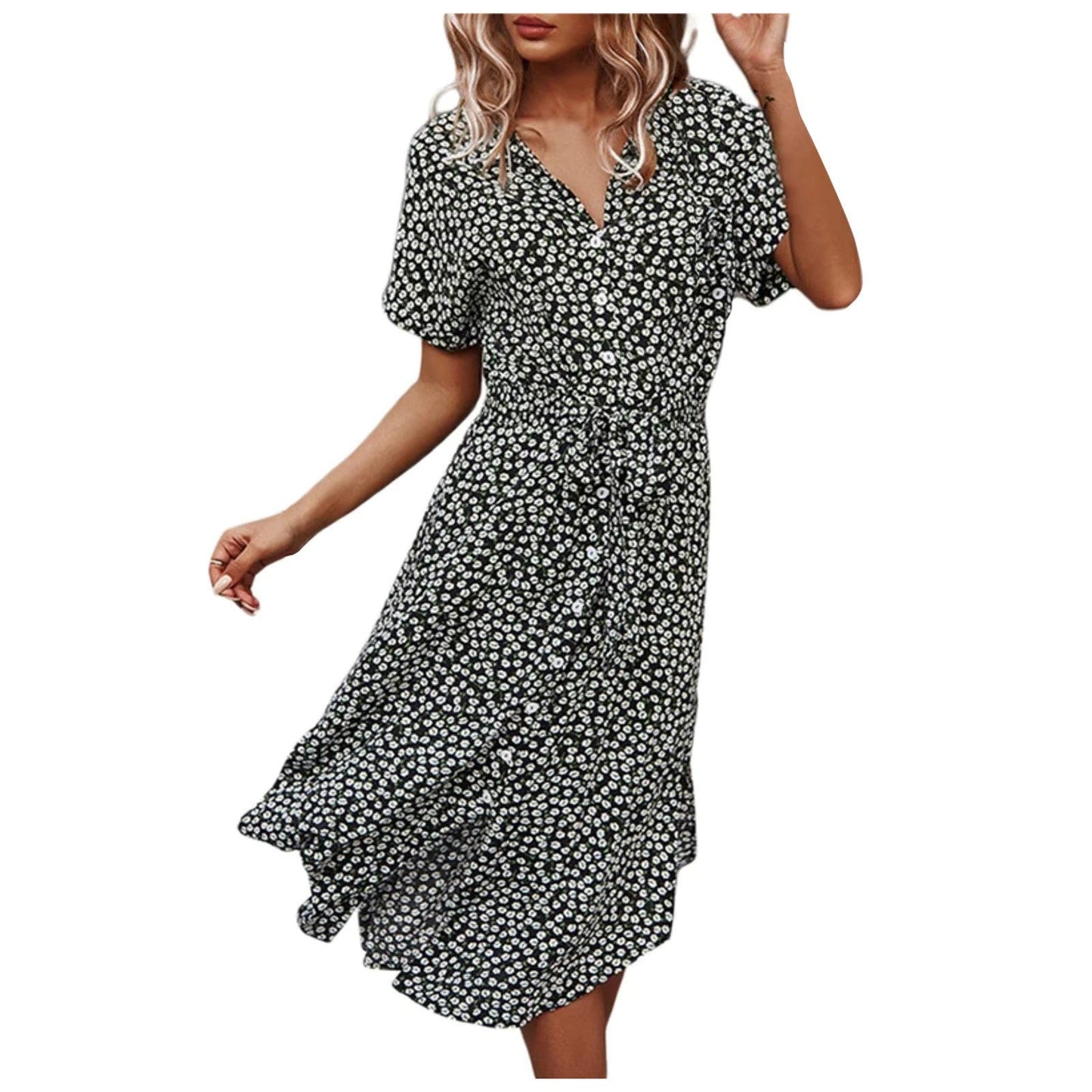 Luftige Maxi-Jurk mit Blumenprint und Bohemian Flair