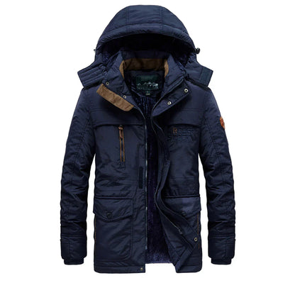 Stylischer Wintermantel mit Kapuze für Herren