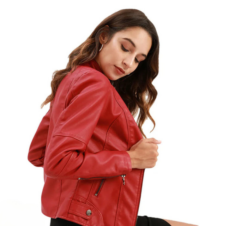 Stilvolle und einzigartige Damen-Lederjacke