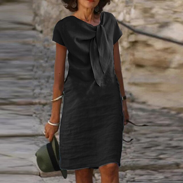 Elegantes figurbetontes Damen-Minikleid mit kurzen Ärmeln