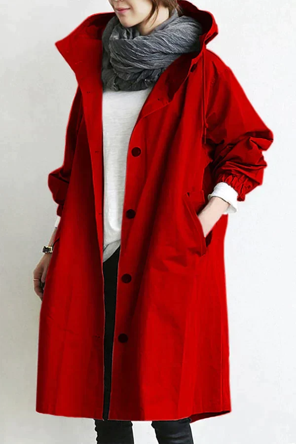 Wasserabweisender Oversized Trenchcoat in Halblanger Passform