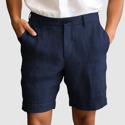 Lässige Baumwoll-Leinen-Shorts für Herren