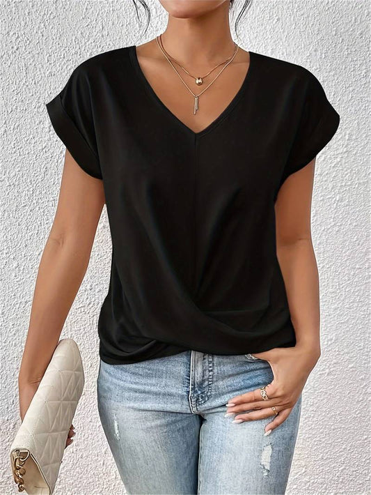 Damen-T-Shirt mit Kurzen Ärmeln und Klassischem Rundhalsausschnitt