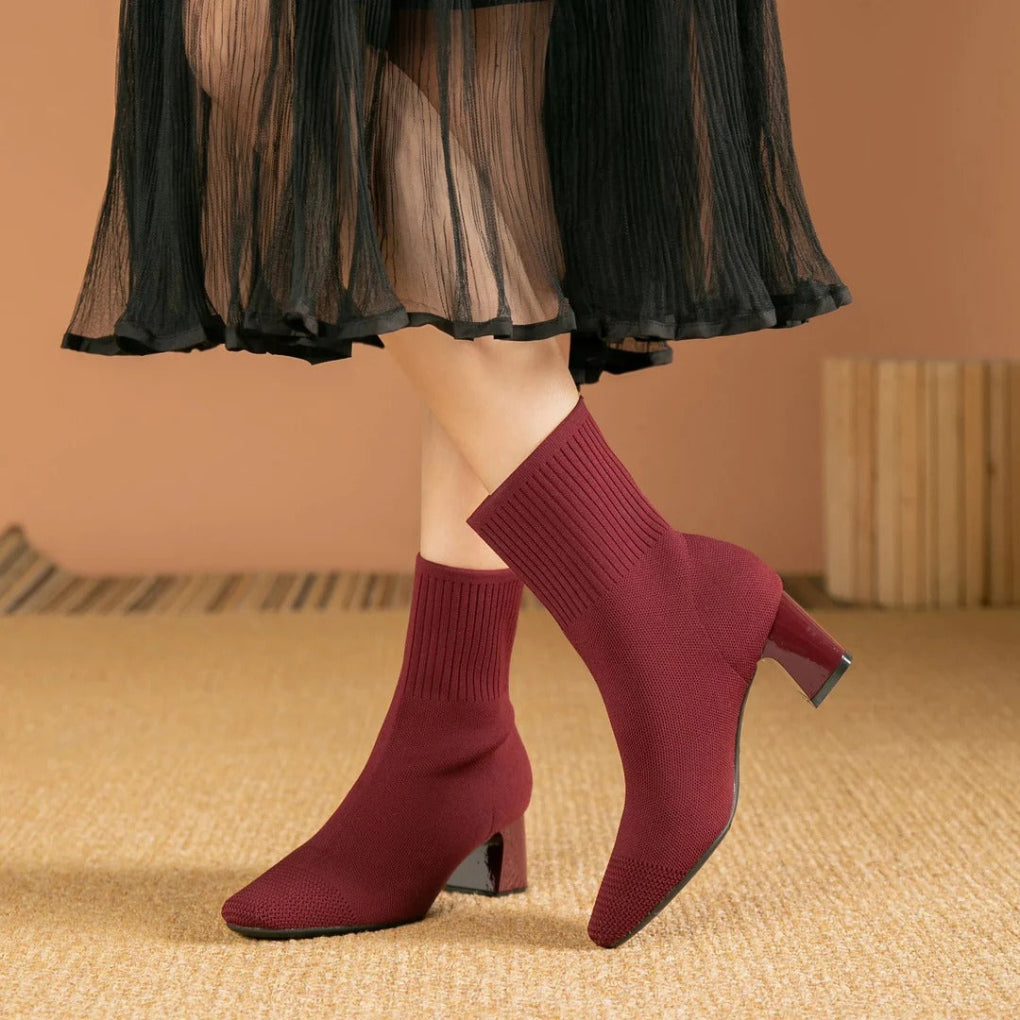 Modern Comfort Edge Damen-Strickstiefel mit Socken