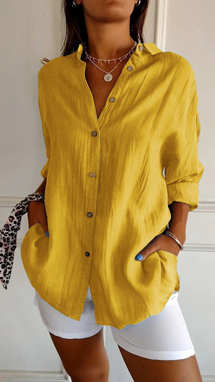 Zeitlose Button-Down Bluse für Damen mit Klassischem Schnitt