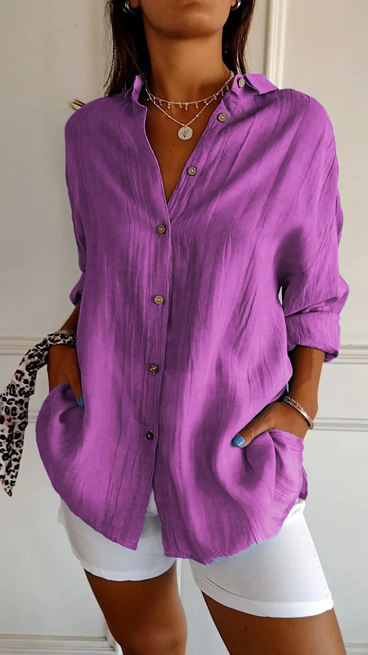 Zeitlose Button-Down Bluse für Damen mit Klassischem Schnitt